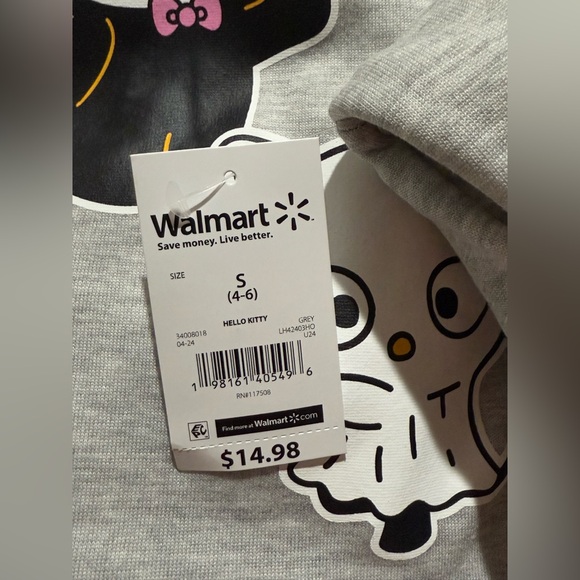 New Hello Kitty Women’s Halloween Graphic Hoodie Sweatshirt Sizes XS and Small - Picture 3 of 10